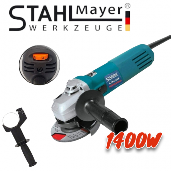 Електрически Ъглошлайф 1400W STAHLMAYER 220V на Ток с Регулиране на Обороти