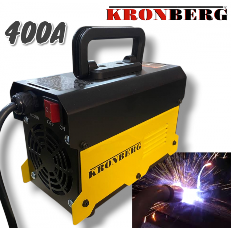 Инверторен Електрожен 400А MMA с Дисплей KRONBERG IGBN INVERTER до 5мм Електроди + кабели