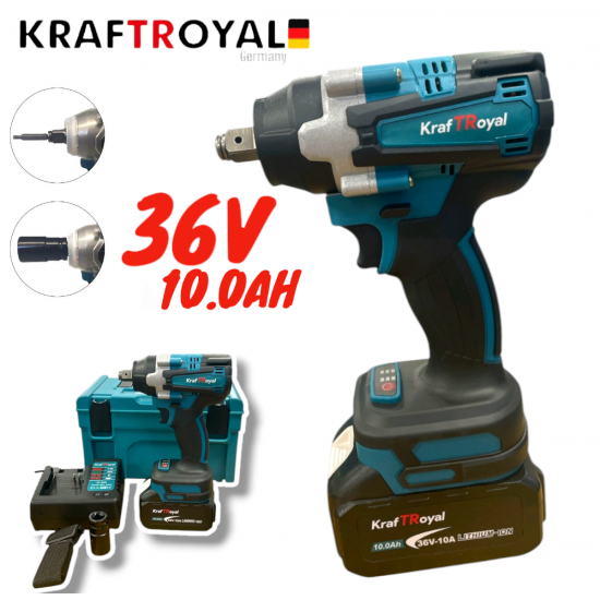 Комбиниран Акумулаторен Ударен Гайковерт Импакт 850 N/m Kraft 36V 10Ah