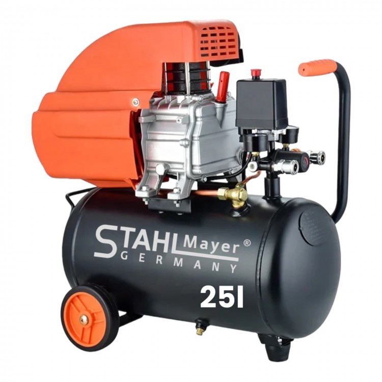 Монофазен компресор STAHLMAYER , 1500 W, 25 л