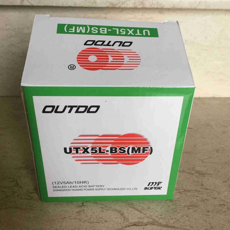 Мото акумулатор Outdo UTX5L-BS 12v 5ah. Гелов, Сух